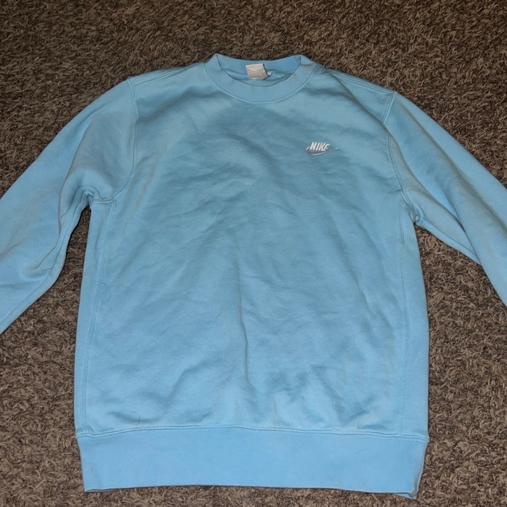 Worn once small baby blue Nike crewneck